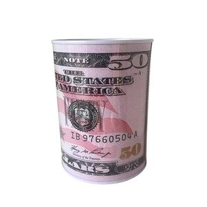 $50 Bill Money Coin Bank Can